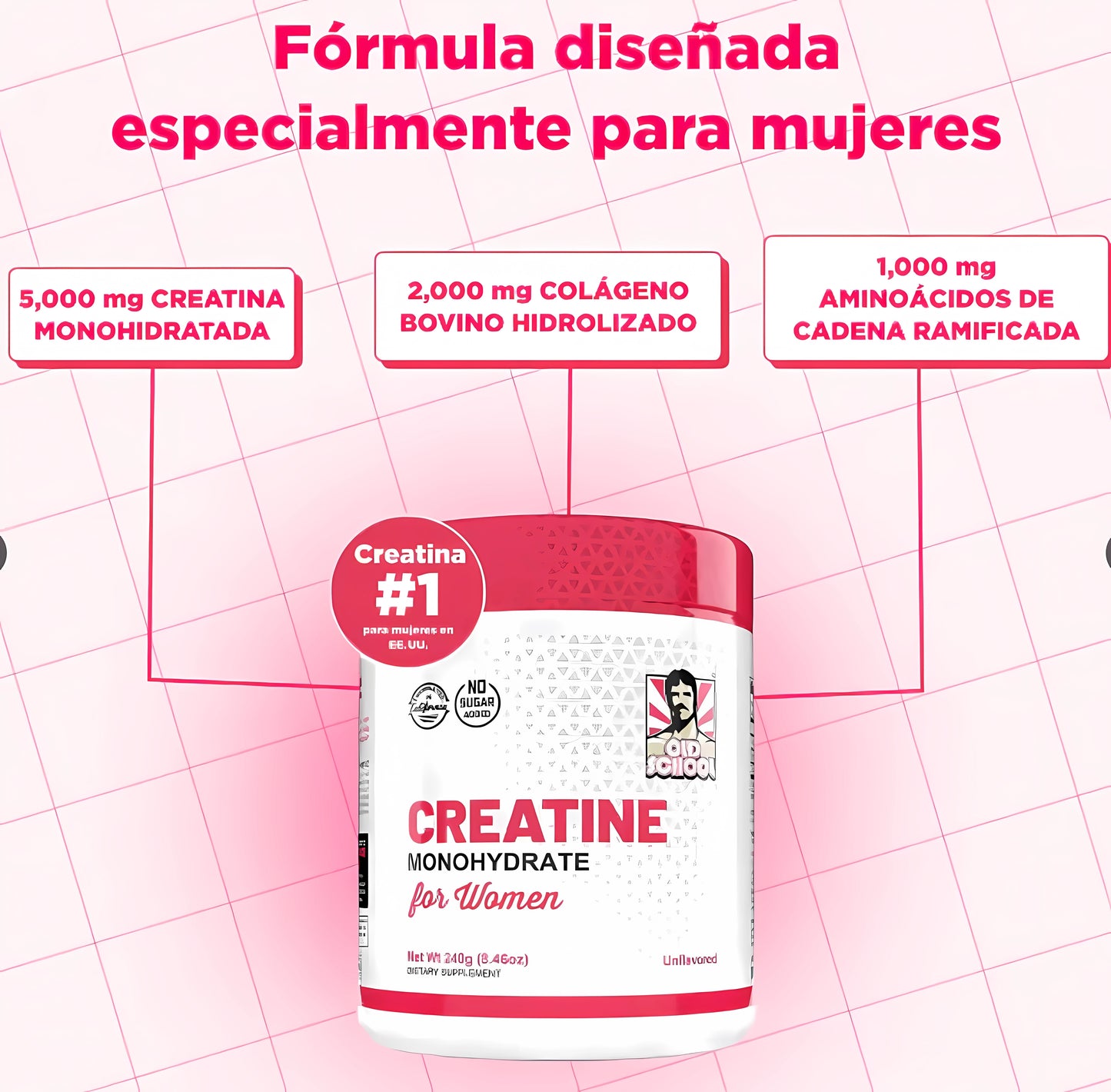 Monohidrato de creatina para mujeres (Paga en casa🚚🏠)