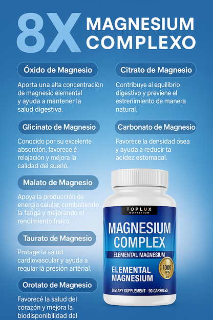 💎Magnesium Complex 1000 mg ORIGINAL ✨8 tipos de magnesio en 1 ⚡120 cápsulas en total 💊