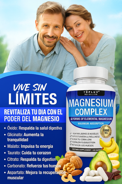 💎Magnesium Complex 1000 mg ORIGINAL ✨8 tipos de magnesio en 1 ⚡120 cápsulas en total 💊