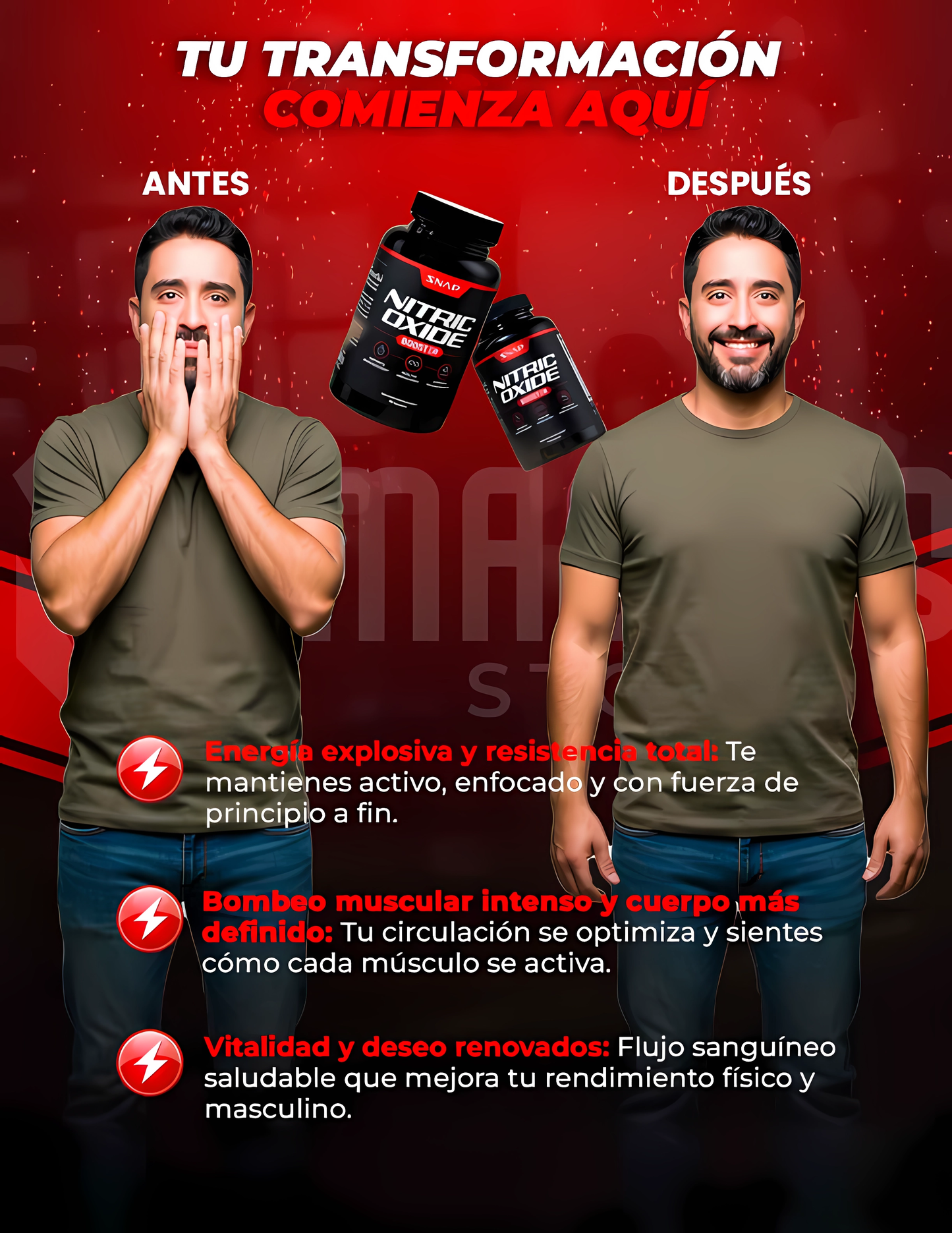 Nitric Oxide Booster (Paga en casa 🚚🏠)