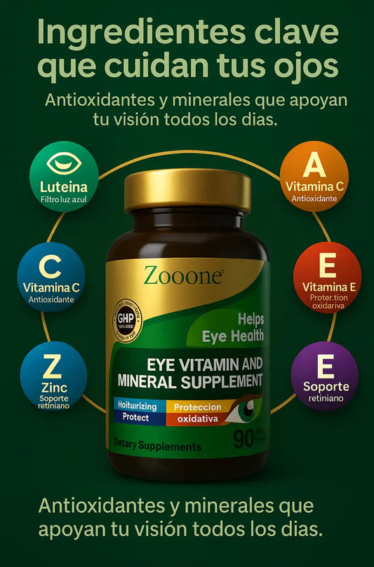 Zooone™ l Nutrición ocular diaria para ver nítido y sin cansancio - 100% Natural